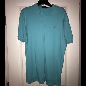 Men’s Ralph Lauren Polo shirt. Aqua size L